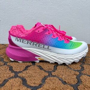 Merrell Agility Peak 5 Pink Multi WMNS Trail Running Hiking Shoes J500562 Sz 10